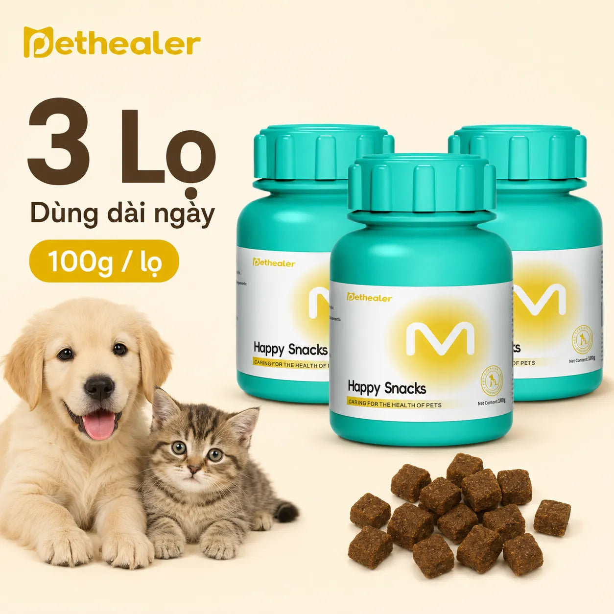 Pethealer Viên thưởng thư giãn giảm căng thẳng