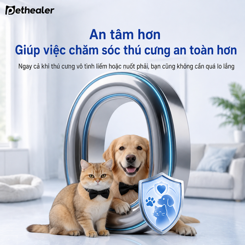 Pethealer Bột Khử Mùi Cát Mèo 120g (6g×20 Gói) – Hỗ Trợ Giảm Mùi Khó Chịu, Không Hương Liệu, Dùng Cho Khay Cát Mèo