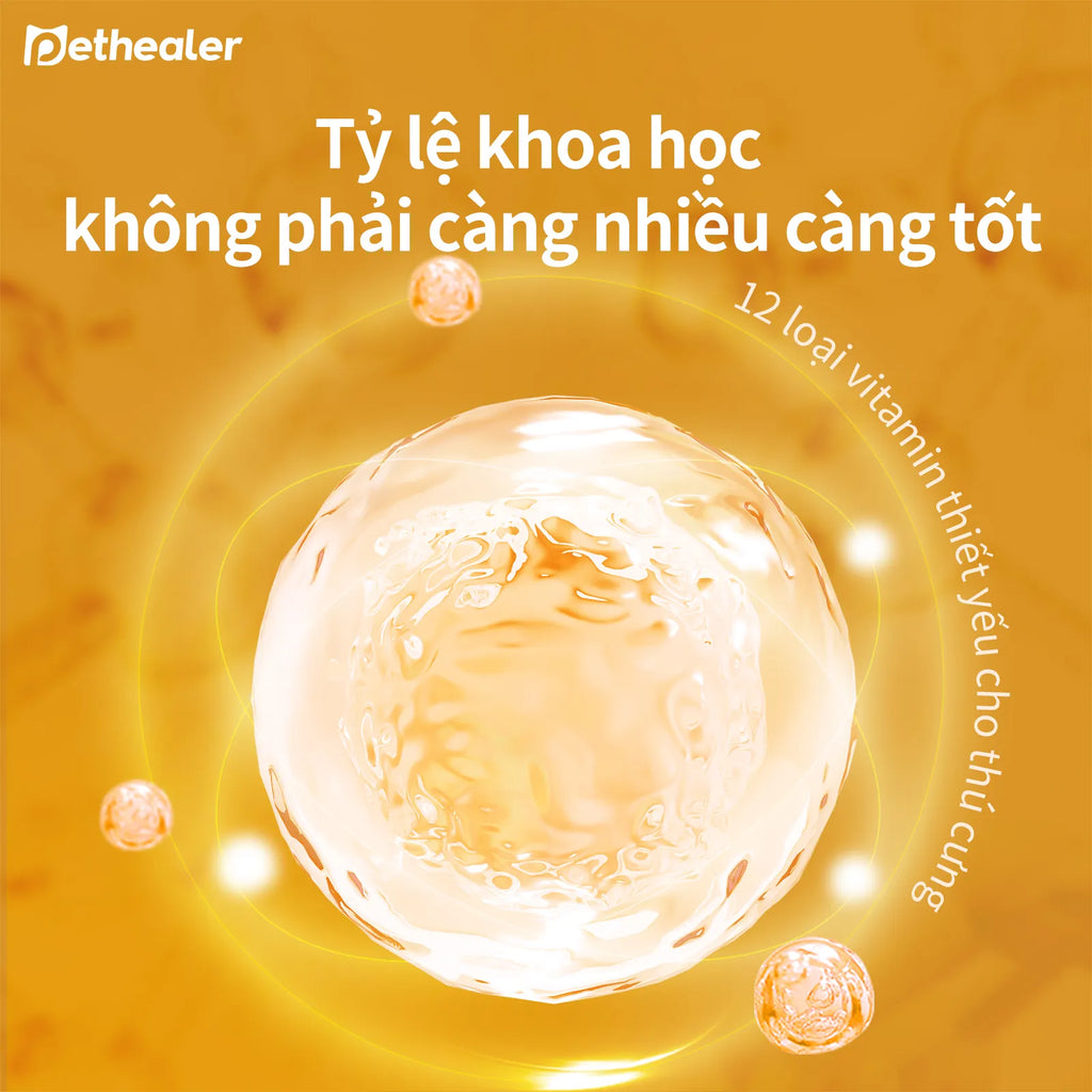 Pethealer Viên nhai multivitamin hỗ trợ sức khỏe và miễn dịch