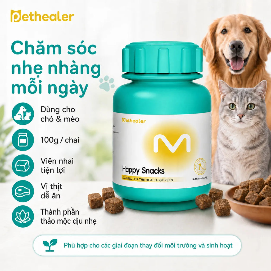 Pethealer Viên thưởng thư giãn giảm căng thẳng