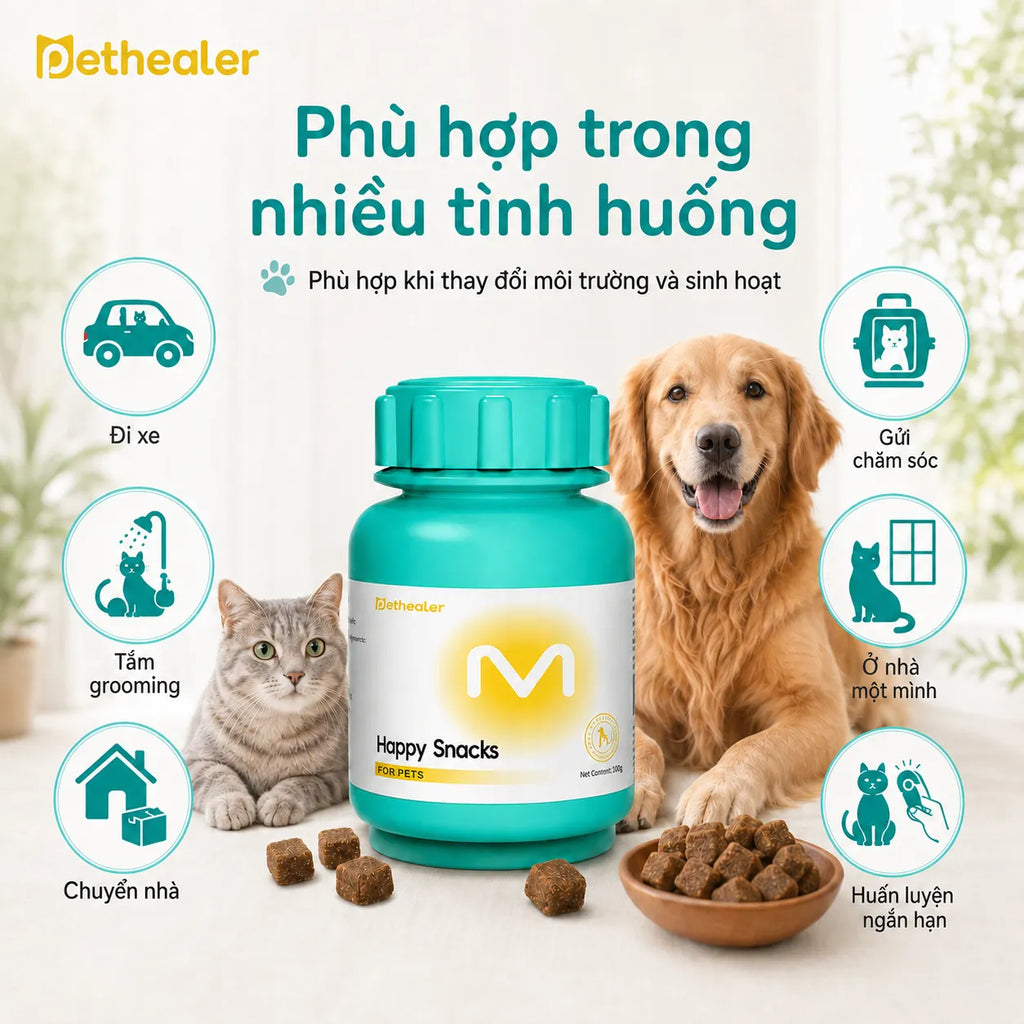 Pethealer Viên thưởng thư giãn giảm căng thẳng