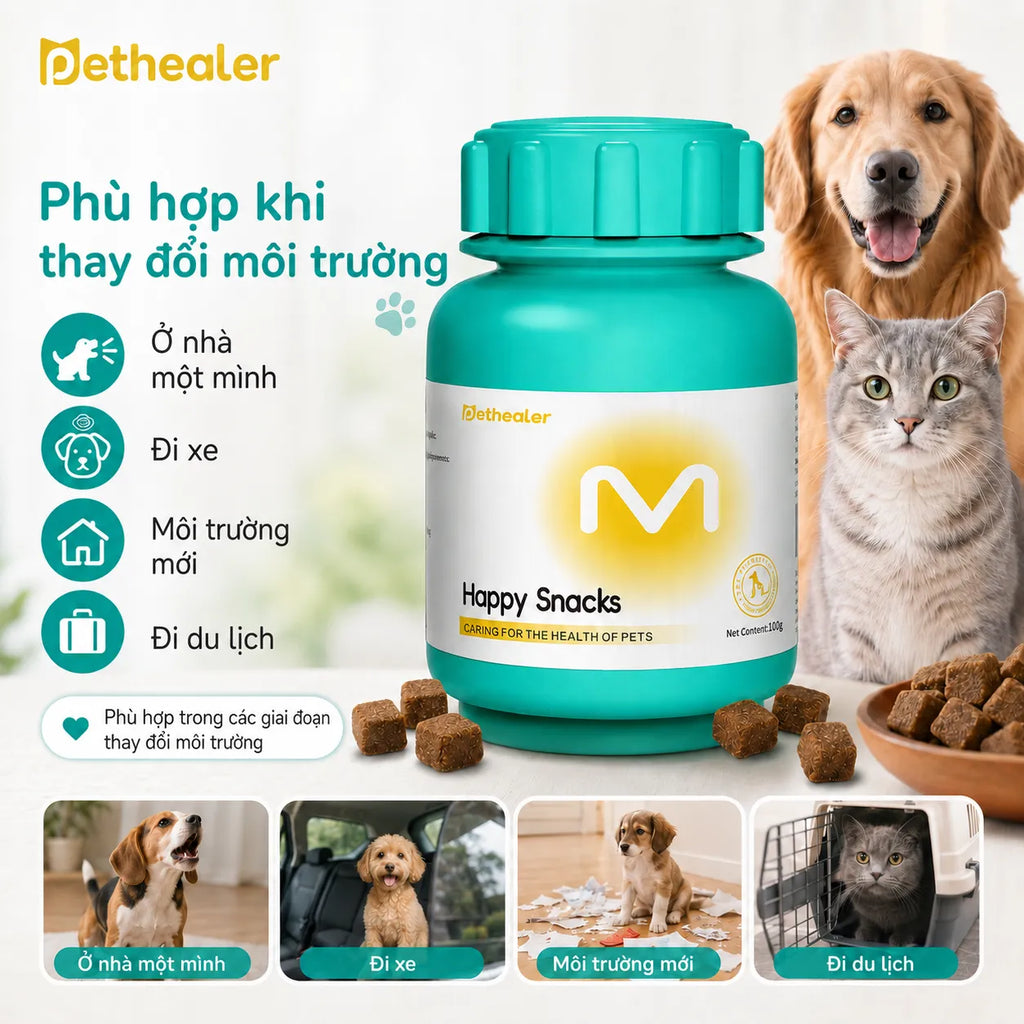 Pethealer Viên thưởng thư giãn giảm căng thẳng