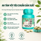 Viên trị bóng lông cho mèo Pethealer đạt tiêu chuẩn sản xuất ISO 9001 ISO 22000, đảm bảo an toàn cho thú cưng