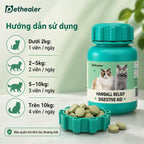 Hướng dẫn sử dụng viên nhai đào thải lông Pethealer theo cân nặng mèo, liều dùng hàng ngày và lưu ý bảo quản