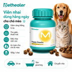Viên nhai Happy Snacks Pethealer cho chó mèo 100g, giảm căng thẳng lo âu, thư giãn điều hòa cảm xúc, phù hợp đi xe, tắm, chuyển nhà
