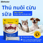 Bột sữa dê cho thú cưng Pethealer 10g x 30 gói, công thức nhẹ dành cho cả chó và mèo, gói đơn lẻ tiện lợi