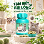 Viên đào thải lông cho mèo Pethealer, tạm biệt búi lông, hỗ trợ đào thải lông tự nhiên khỏi đường tiêu hóa của mèo