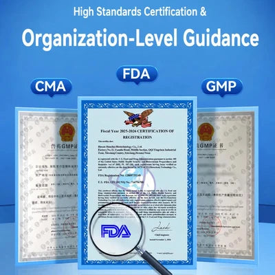 Hình ảnh chứng nhận tiêu chuẩn FDA, GMP, CMA, giấy chứng nhận chất lượng sản phẩm thú cưng Pethealer