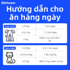Bảng hướng dẫn liều dùng hàng ngày Pethealer, bảng định lượng cho chó và mèo theo cân nặng, biểu đồ liều ăn
